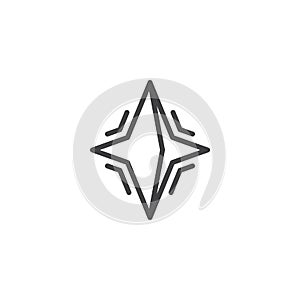 Neutron star line icon