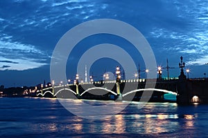 Neva River and the old bridge