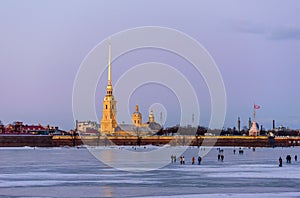 Neva river and Peter and Paul Fortress