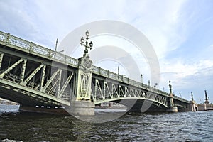 Neva River and Trinity Bridge