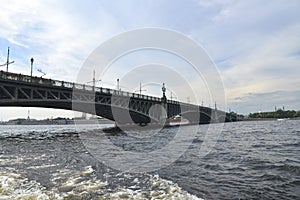 Neva River and Trinity Bridge