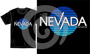 Nevada city urban street t shirt design graphic vector