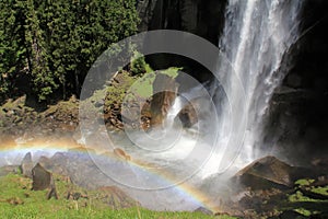 Nevada Falls with rainbow