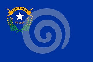 Nevada flag. Vector illustration. United States of America.
