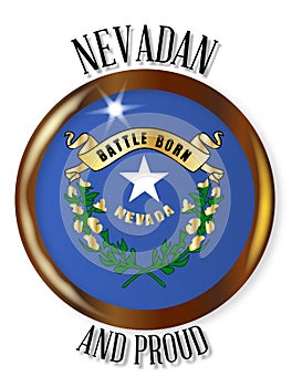 Nevada Proud Flag Button photo