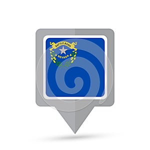 Nevada state flag map icon