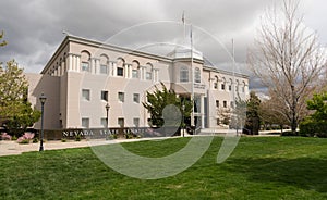 Nevada State Legislature building entrance in Carson City photo