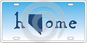 Nevada state license plate vector