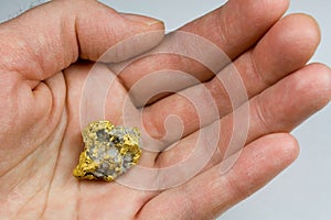 Nevada USA Gold / Quartz Nugget in Hand