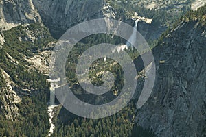 Nevada and Vernal falls falls in Yosemite national Park