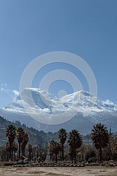 Nevado Huascaran seen from Yungay