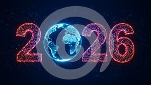 Year 2026 Global Digital Technology Concept