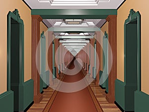 Never Ending Art Deco Corridor photo