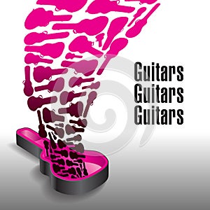 Never enough guitars is the theme of this graphic