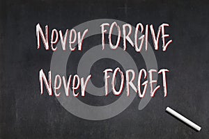 Never forgive, never forget - Blackboard