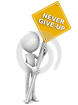 Never give up photo