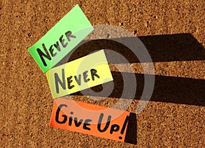 Never give up!