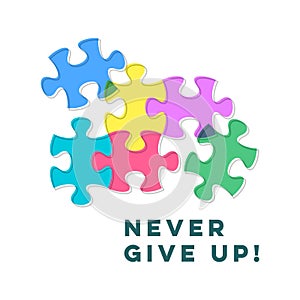 Never give up inspiring motivation quote