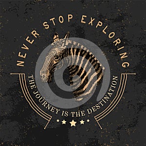 Never stop exploring logo design vector