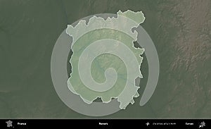 Nevers highlighted, France. Physical