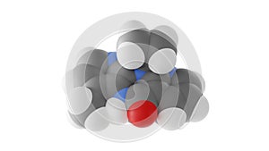 nevirapine molecule, hiv nonnucleoside reverse transcriptase inhibitors, molecular structure, isolated 3d model van der Waals photo