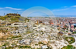 Nevsehir Castle in Cappadocia, Turkey photo