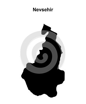 Nevsehir outline map