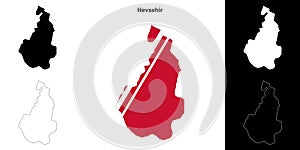 Nevsehir outline map