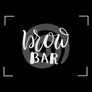 Lettering brow bar