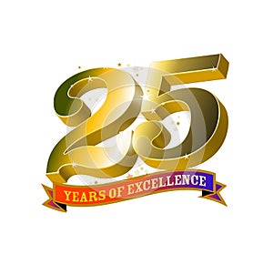 Logo design for 25 years of excellence photo