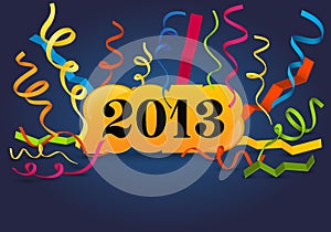 New 2013 year greeting card