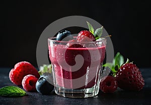 Berry Bliss: Refreshing Red Smoothies with a Burst of Freshness photo