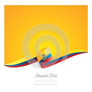 New abstract Ecuador flag ribbon banner