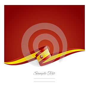 New abstract Spanish flag ribbon banner