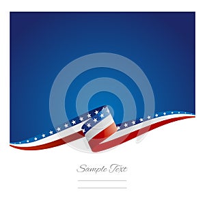 New abstract USA flag ribbon banner