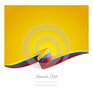 New abstract Venezuela flag ribbon banner