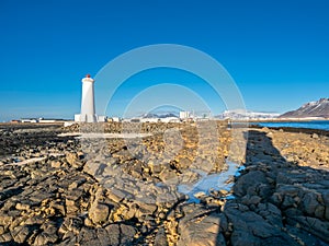New active Akranes lighthouse, Iceland