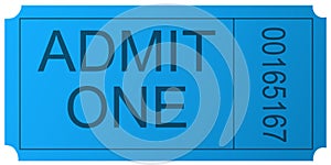 New admit one ticket