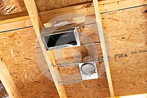 New air conditioner vents installed in new home construction