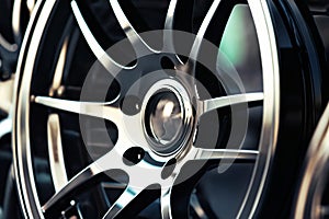 new alloy car wheel closeup