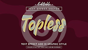 New amazing text effect style vector fully editable
