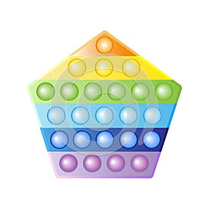 New Antistress trendy toys in shape of pentagon, fidget sensory pop it and simple dimple