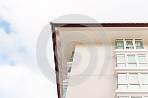 New apartment building over blue sky