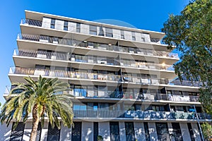 New apartment buildings with all-round balconies