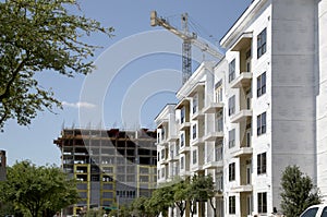 New apartment buildings under construction