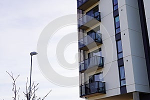 New apartments building in Lasnamae district. Tallinn, Estonia, Europe. March 2024