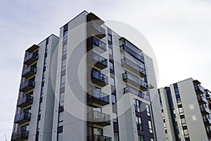 New apartments building in Lasnamae district. Tallinn, Estonia, Europe. March 2024