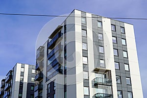 New apartments building in Lasnamae district. Tallinn, Estonia, Europe. March 2024