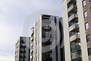 New apartments building in Lasnamae district. Tallinn, Estonia, Europe. March 2024