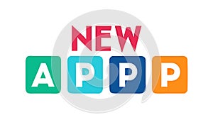 NEW APPP Mobile App Launch Concept Graphic, vector design Generative AI